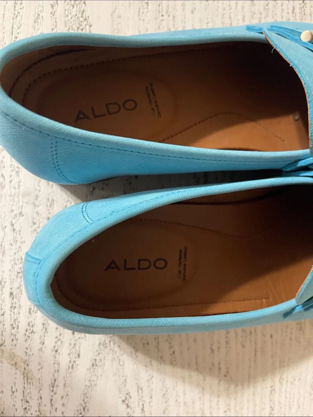 Men's Light Blue Slip-On Loafers with Decorative horse Bit size 8